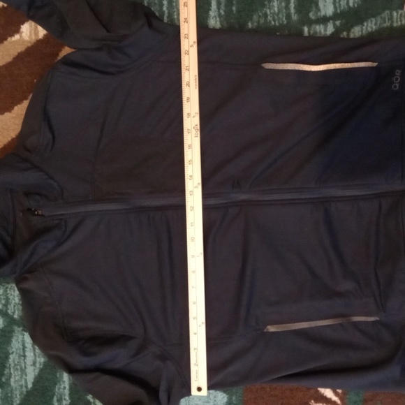 QOR mens Ma1 Bomber Jacket Blue Performance Full Zip Long Sleeve Size XL - Picture 7 of 9